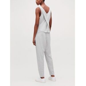 NWOT  COS Twisted back Jersey tank Jumpsuit Grey XS